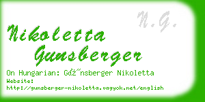 nikoletta gunsberger business card